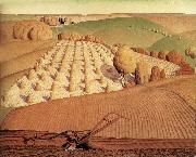 Grant Wood Landscape oil